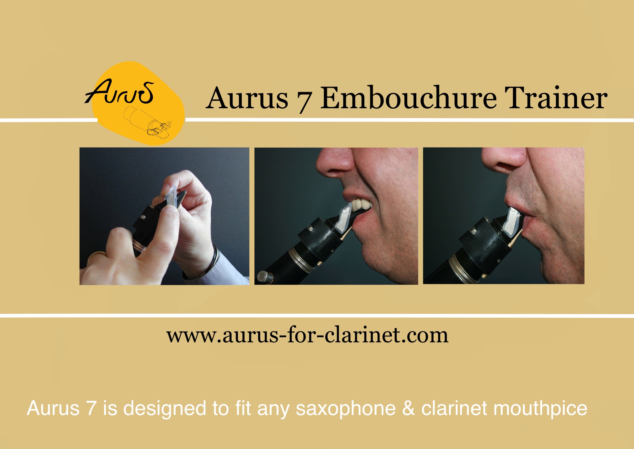 Aurus 7 Embouchure, Abdominal/DiaphragmTrainer for Saxophone and AURUS